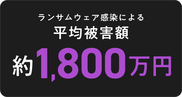 ランサムウェア感染による平均被害額約1,800万円